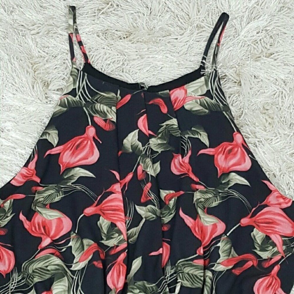 Style Rack Women's Fit &‎ Flare Dress Flower Print  Size Medium Halter Neck - Picture 4 of 7